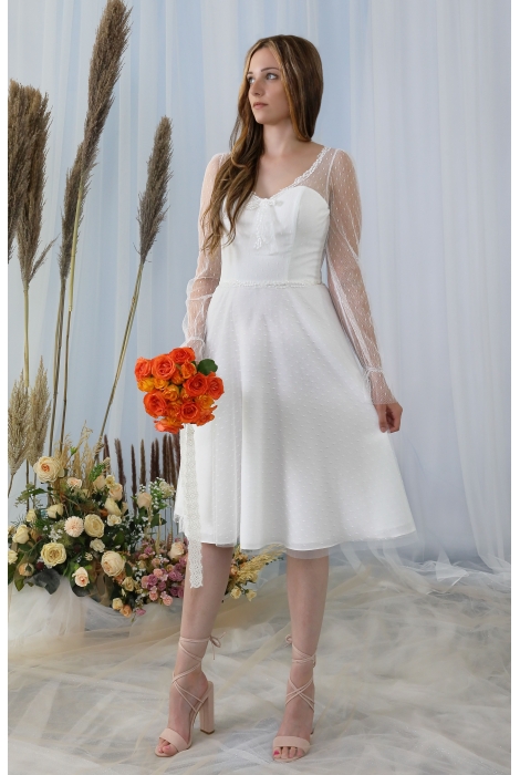 Hochzeitskleid für braut von Schantal, Kollektion Kurze Kleider, Modell 2227. Foto 2