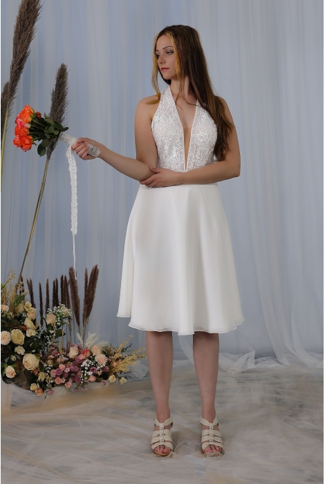Hochzeitskleid für braut von Schantal, Kollektion Kurze Kleider, Modell 2235. Foto 3