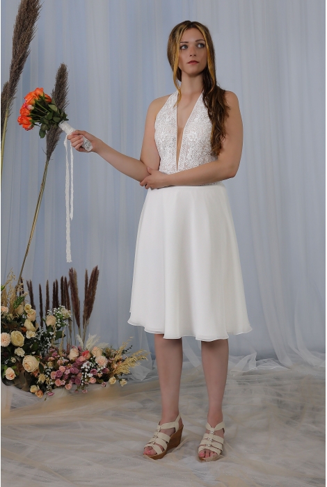 Hochzeitskleid für braut von Schantal, Kollektion Kurze Kleider, Modell 2235. Foto 1