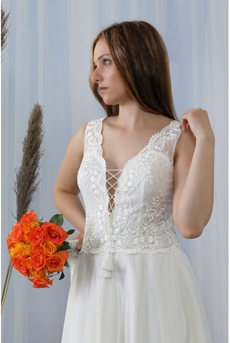 Hochzeitskleid für braut von Schantal, Kollektion Kurze Kleider, Modell 2245. Foto 2