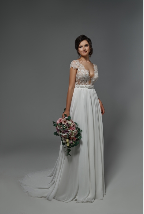 Schantal Bridal Dress, Pilar Collection, Model 28022. Photo 1