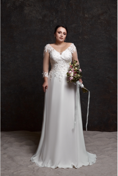 Hochzeitskleid für braut von Schantal, Kollektion Queen XXL, Modell 28050. Foto 1