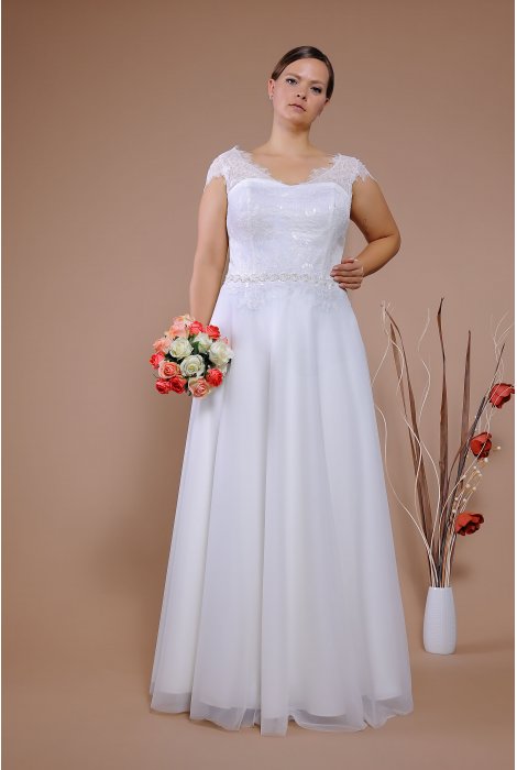 Hochzeitskleid für braut von Schantal, Kollektion Queen XXL, Modell 28052-2 XXL. Foto 1