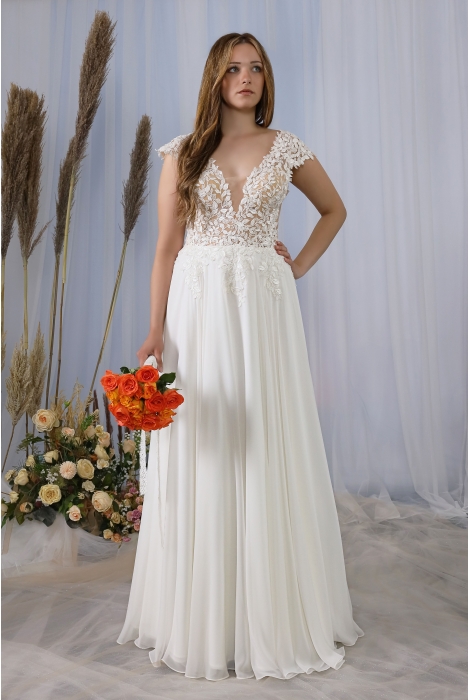 Hochzeitskleid für braut von Schantal, Kollektion Butterfly, Modell 28402. Foto 1