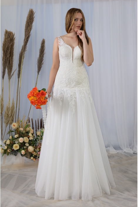 Hochzeitskleid für braut von Schantal, Kollektion Butterfly, Modell 28405. Foto 3