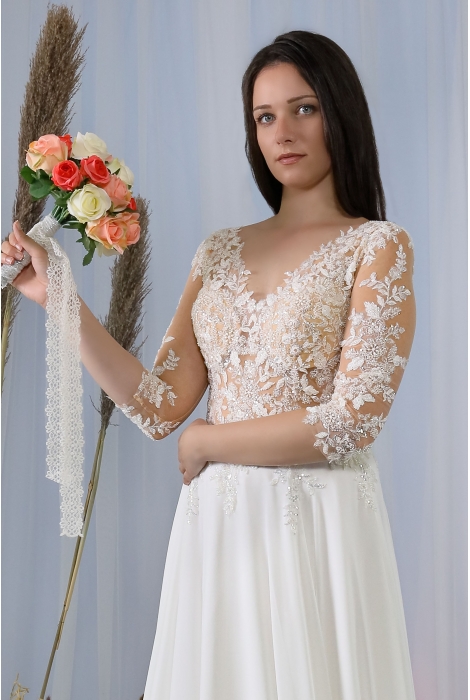 Hochzeitskleid für braut von Schantal, Kollektion Butterfly, Modell 28406. Foto 3