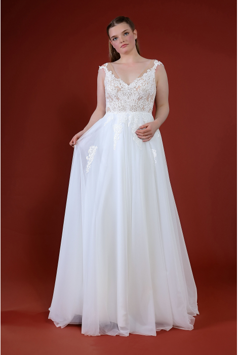 Hochzeitskleid für braut von Schantal, Kollektion Queen XXL, Modell 52007. Foto 2