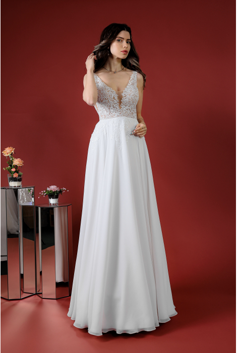 Hochzeitskleid für braut von Schantal, Kollektion Kiara, Modell 52014. Foto 1