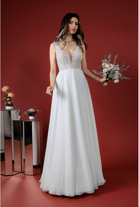 Hochzeitskleid für braut von Schantal, Kollektion Kiara, Modell 52014. Foto 4