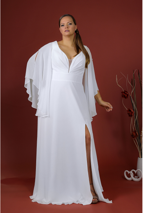 Hochzeitskleid für braut von Schantal, Kollektion Queen XXL, Modell 52021. Foto 3