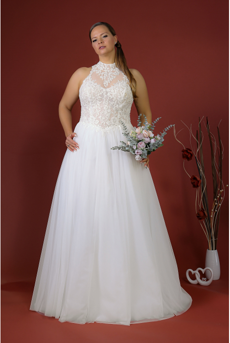 Hochzeitskleid für braut von Schantal, Kollektion Queen XXL, Modell 52024. Foto 4