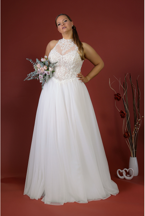 Hochzeitskleid für braut von Schantal, Kollektion Queen XXL, Modell 52024. Foto 1