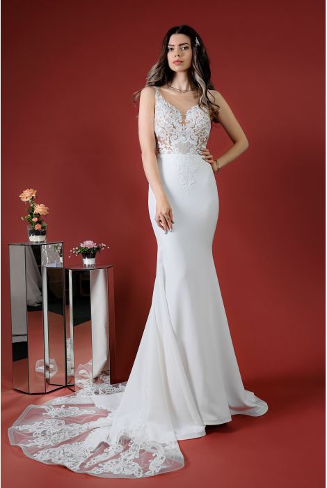 Hochzeitskleid für braut von Schantal, Kollektion Kiara, Modell 52025. Foto 1