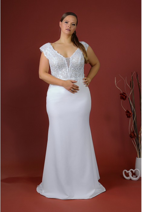 Hochzeitskleid für braut von Schantal, Kollektion Queen XXL, Modell 52037. Foto 5