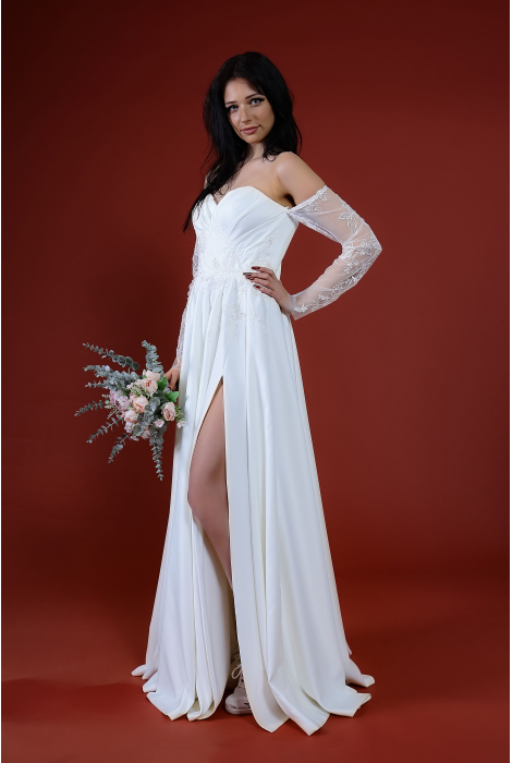 Hochzeitskleid für braut von Schantal, Kollektion Kiara, Modell 52039. Foto 1