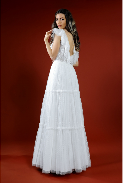 Hochzeitskleid für braut von Schantal, Kollektion Kiara, Modell 52044. Foto 5