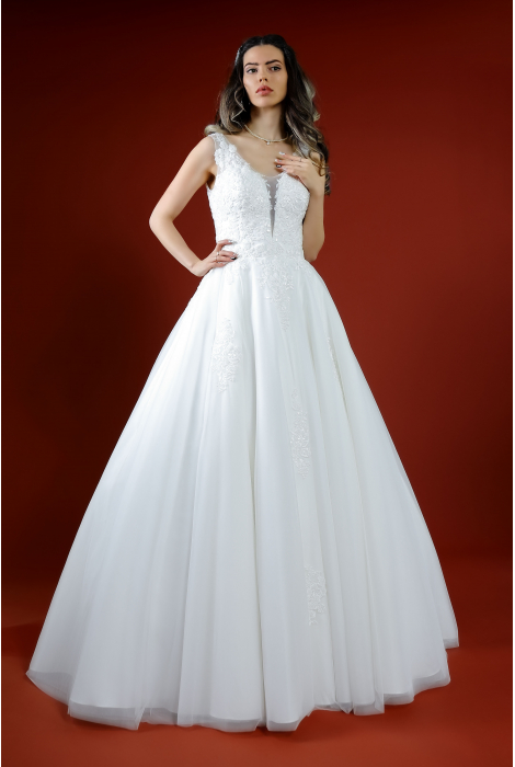 Hochzeitskleid für braut von Schantal, Kollektion Kiara, Modell 52049. Foto 1