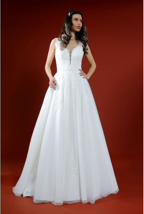 Hochzeitskleid für braut von Schantal, Kollektion Kiara, Modell 52049. Foto 4