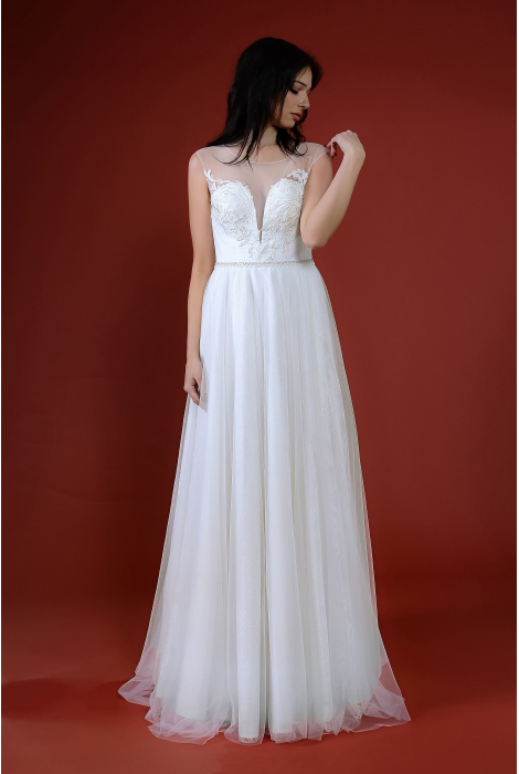 Hochzeitskleid für braut von Schantal, Kollektion Kiara, Modell 52055. Foto 4