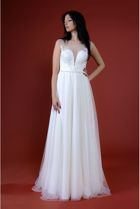 Hochzeitskleid für braut von Schantal, Kollektion Kiara, Modell 52055. Foto 1