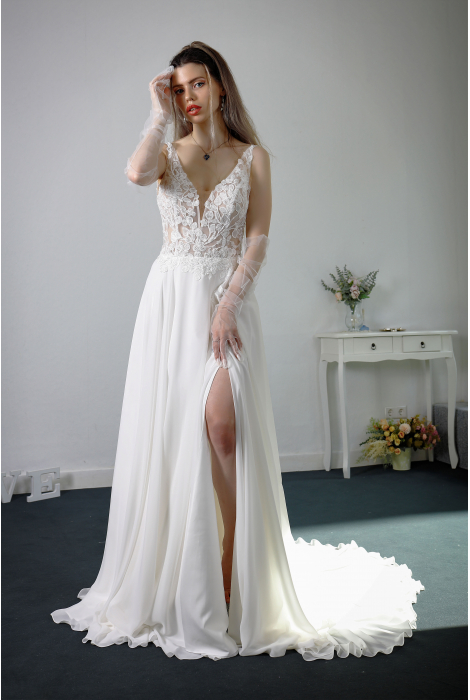 Hochzeitskleid für braut von Schantal, Kollektion Butterfly, Modell 52056. Foto 2