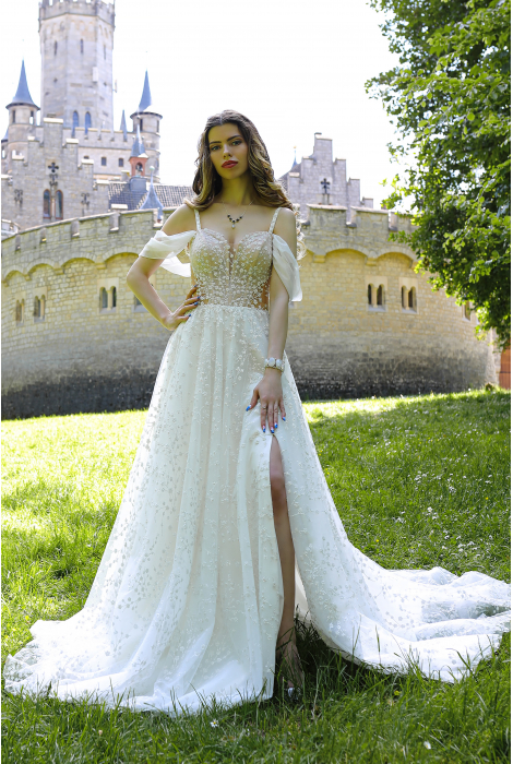 Hochzeitskleid für braut von Schantal, Kollektion Butterfly, Modell 52073. Foto 4