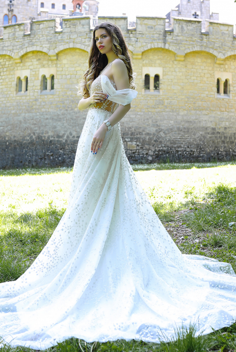 Hochzeitskleid für braut von Schantal, Kollektion Butterfly, Modell 52073. Foto 6