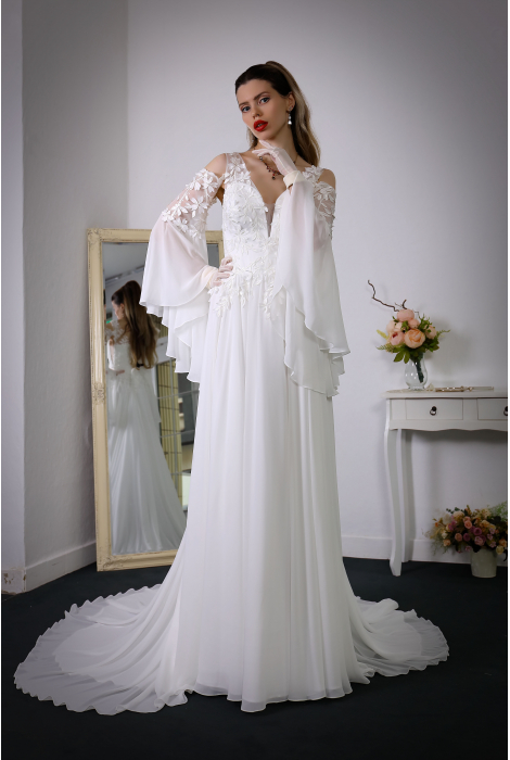 Hochzeitskleid für braut von Schantal, Kollektion Butterfly, Modell 52104. Foto 2