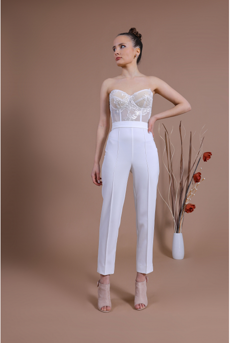 Hochzeitskleid für braut von Schantal, Kollektion Traum, Modell TOP 2200- 23 /  Hose  2200 - 26 . Foto 3