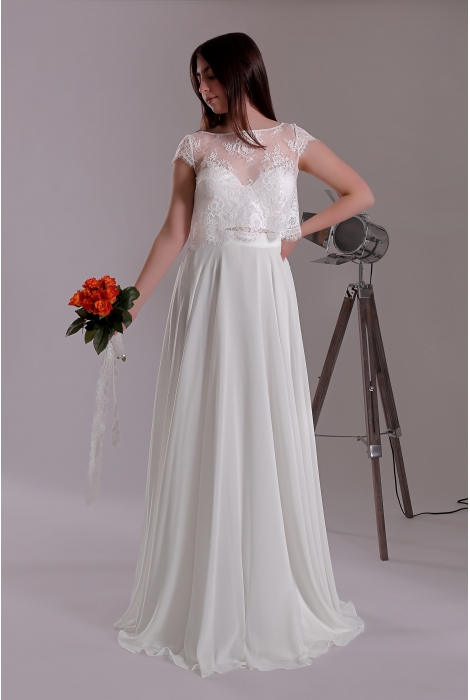 Hochzeitskleid für braut von Schantal, Kollektion Kurze Kleider, Modell 2200 - 2 Chiffon Rock (ohne Top) . Foto 1