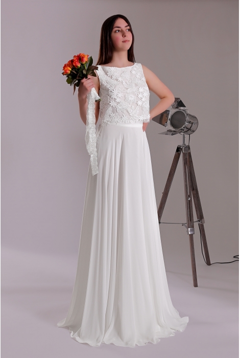 Hochzeitskleid für braut von Schantal, Kollektion Kurze Kleider, Modell 2200 - 7 Top (ohne Rock). Foto 1