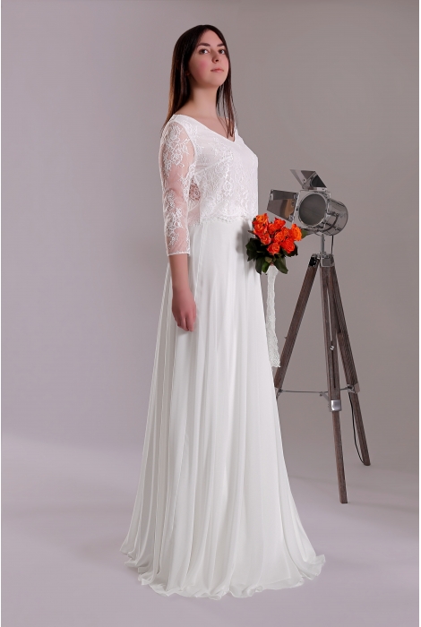 Hochzeitskleid für braut von Schantal, Kollektion Kurze Kleider, Modell 2200 - 8 Top (ohne Rock). Foto 2