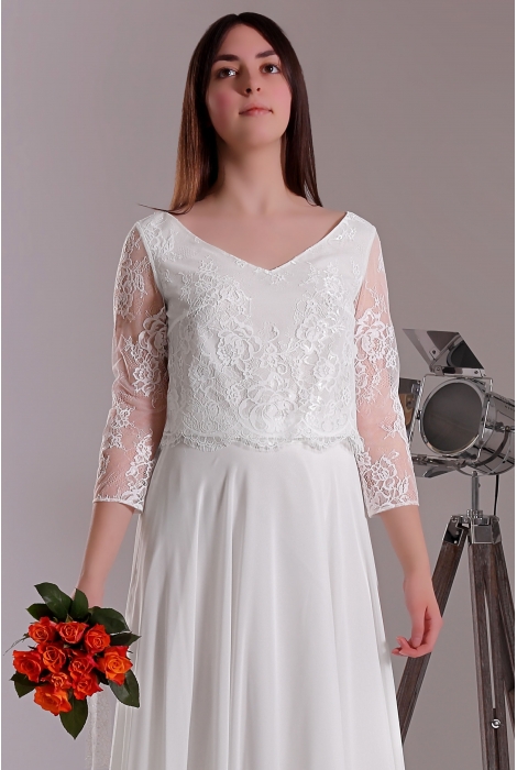 Hochzeitskleid für braut von Schantal, Kollektion Kurze Kleider, Modell 2200 - 8 Top (ohne Rock). Foto 3