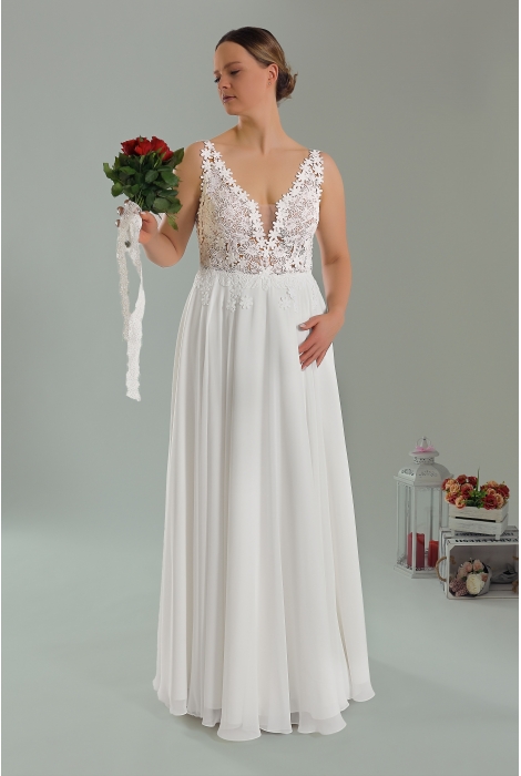 Hochzeitskleid für braut von Schantal, Kollektion Queen XXL, Modell 2201 - 1 XXL. Foto 3