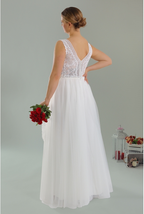 Hochzeitskleid für braut von Schantal, Kollektion Queen XXL, Modell 28074 - 3 XXL. Foto 3